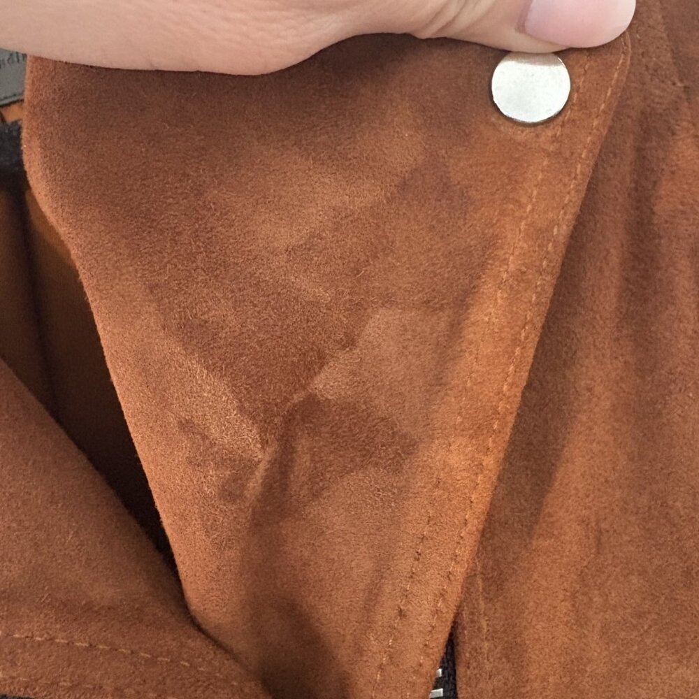 Allsaints Elora Biker Jacket, Suede Size 6 - image 5